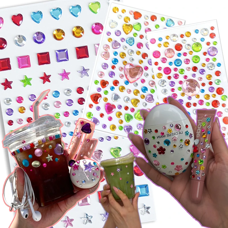 Phone Cases Viral - Self‑Adhesive Crystal Jewel Rhinestone Stickers Ins