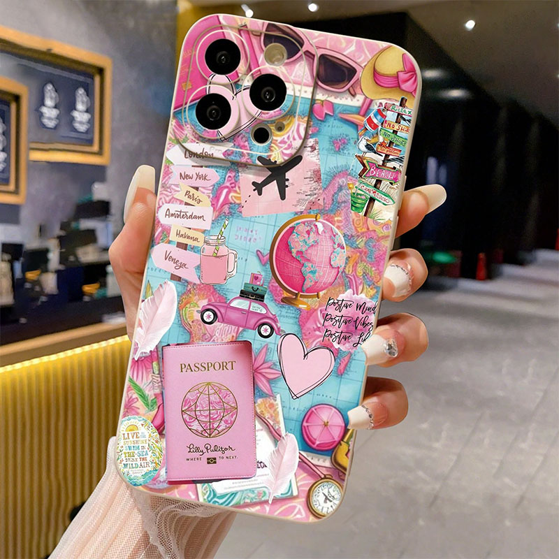 Phone Cases Quotes - Travel Plane Printed Matte Anti-Drop Phone