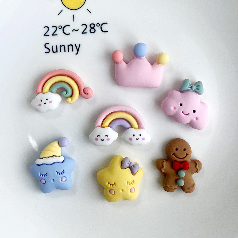 Phone Cases With Charms - Creative Hot Rainbow Star Cloud Resin