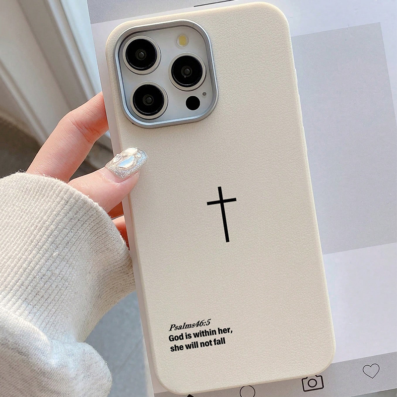 Phone Cases Quotes - Psalms 46:5 Cross Christian Stylish Lichee