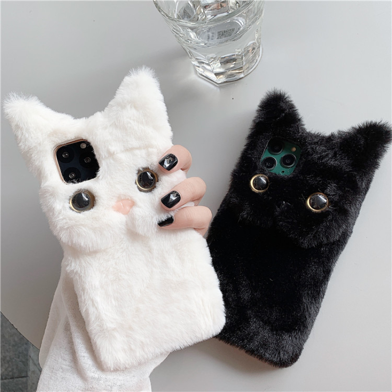 3D Cute Cartoon Cat Furry Plus - đánh giá và giá Phone Cases Iphone
