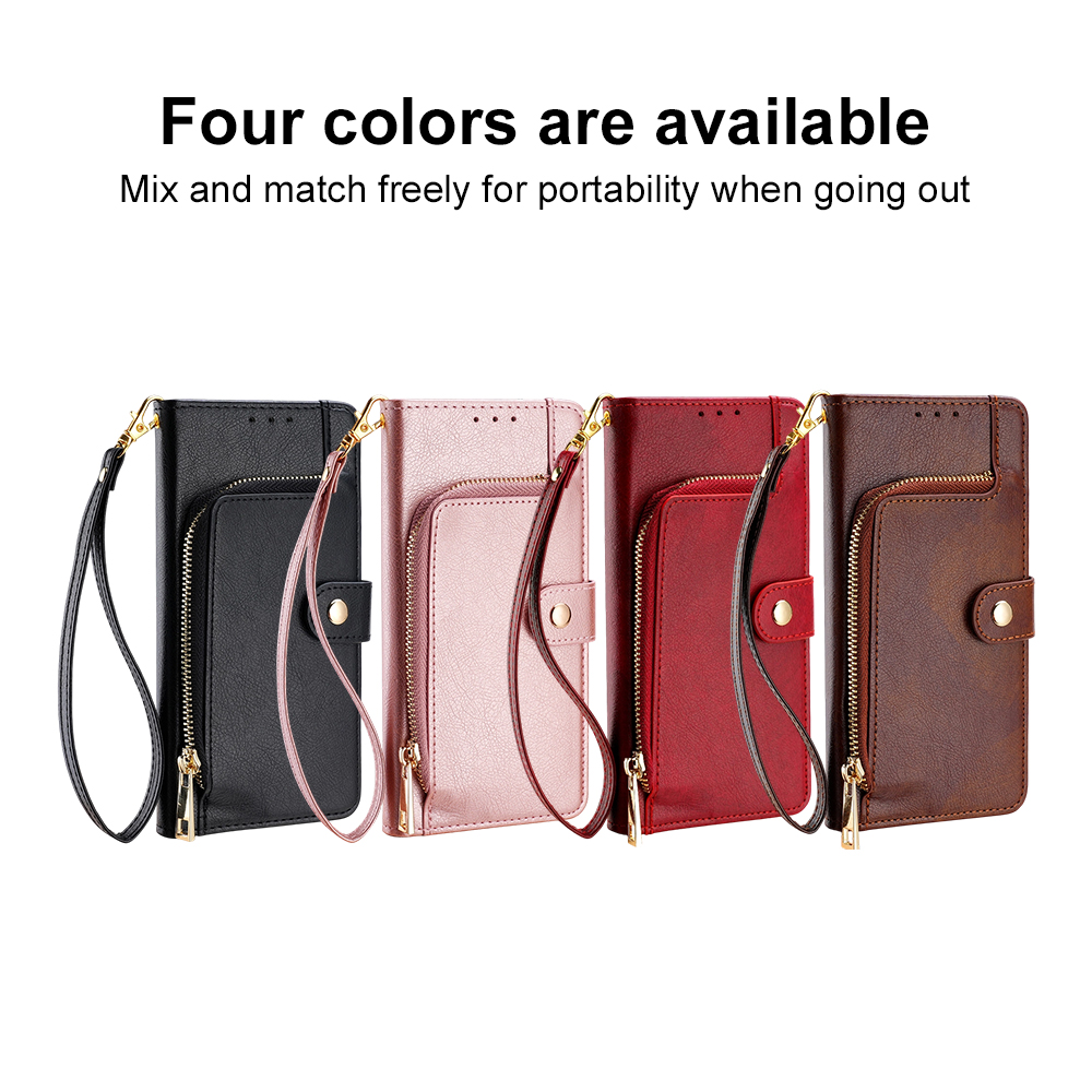 PU Leather Zipper Wallet Folio - đánh giá và giá Leather Folio Wallet Case