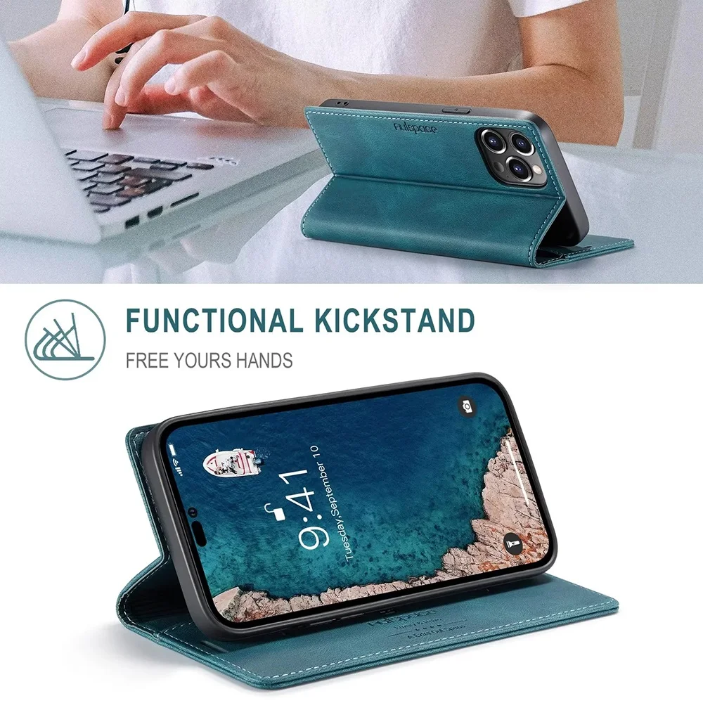 Leather Cases for IPhone 16 15 - đánh giá và giá Leather Folio Wallet Case