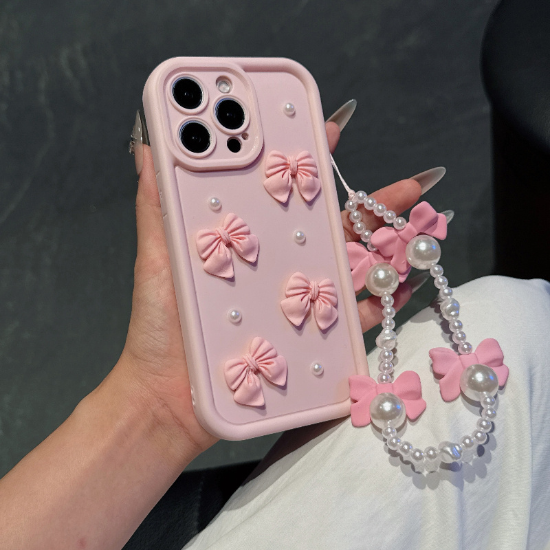 Pink Phone Case With Bowknot P - đánh giá và giá Phone Cases With Charms