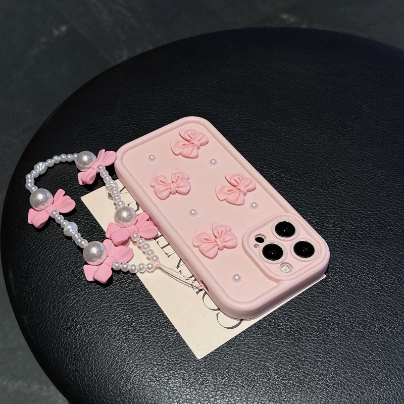 Pink Phone Case With Bowknot P - đánh giá và giá Phone Cases With Charms