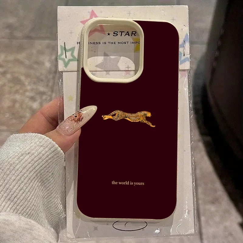 Fashion Leopard Wine Red Soft  - đánh giá và giá Phone Cases Brown