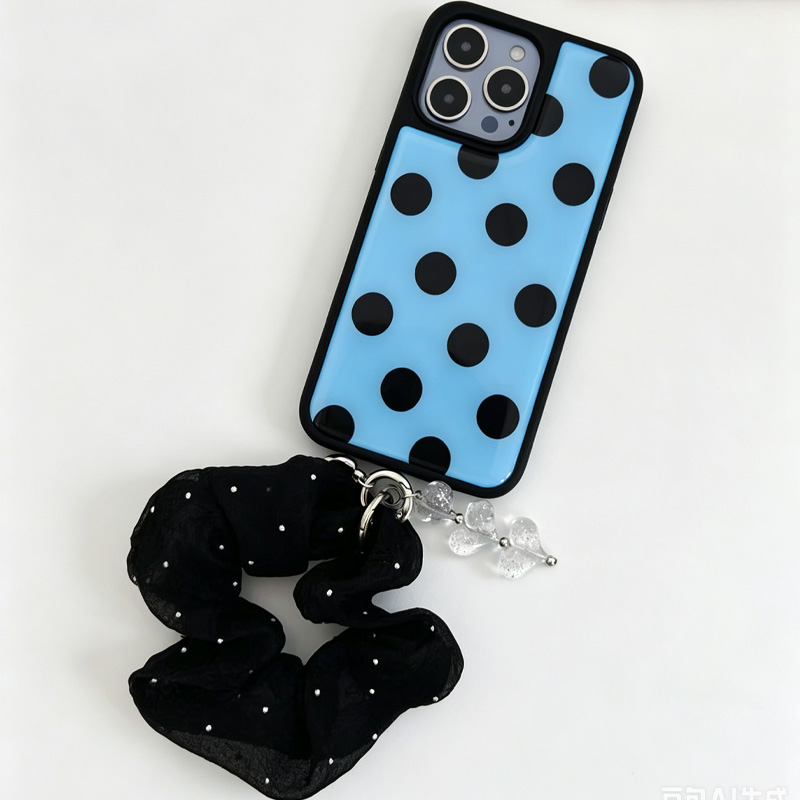 Blue Black Polka Dot Phone Cas - đánh giá và giá Phone Cases With Charms