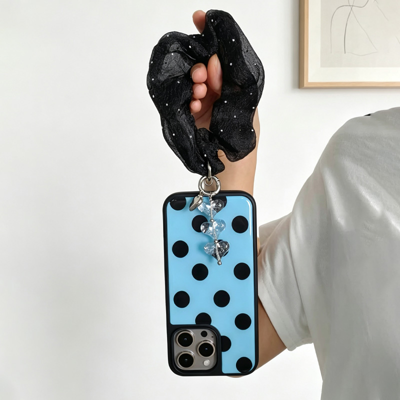 Blue Black Polka Dot Phone Cas - đánh giá và giá Phone Cases With Charms