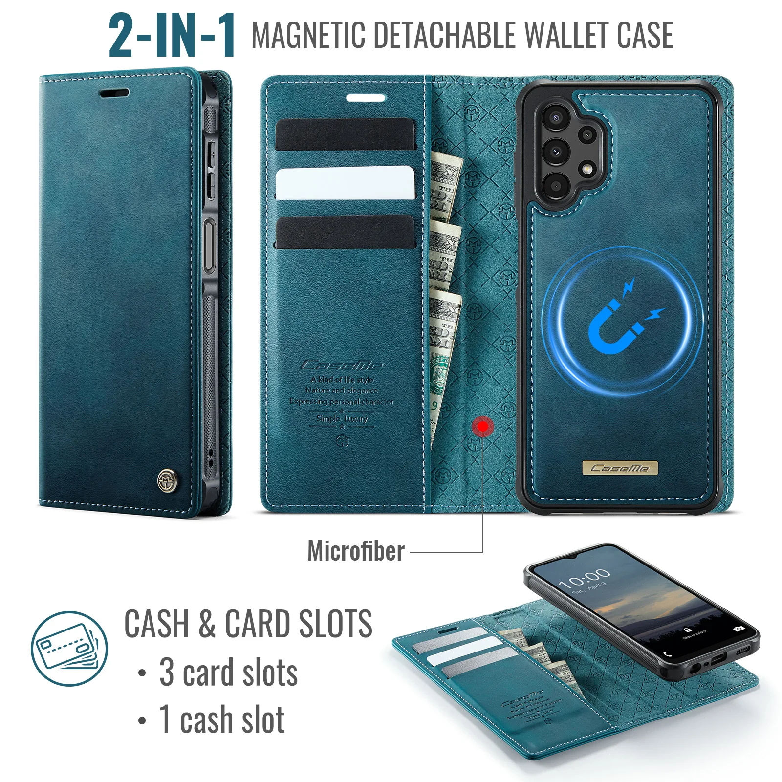 Caseme-C49 Folio Detachable Ma - đánh giá và giá Leather Folio Wallet Case