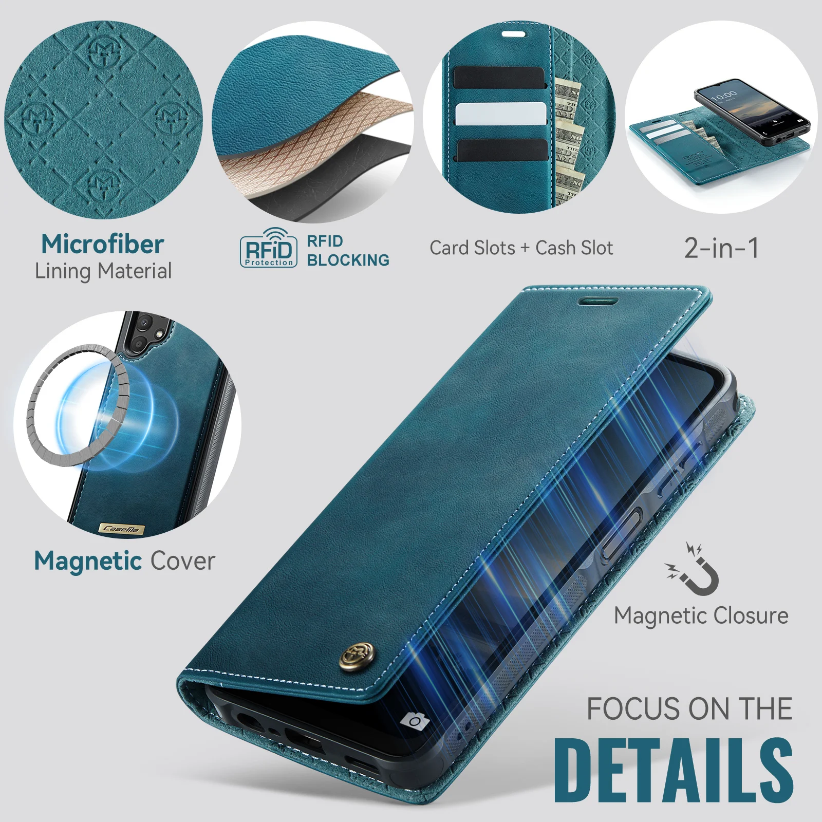 Caseme-C49 Folio Detachable Ma - đánh giá và giá Leather Folio Wallet Case