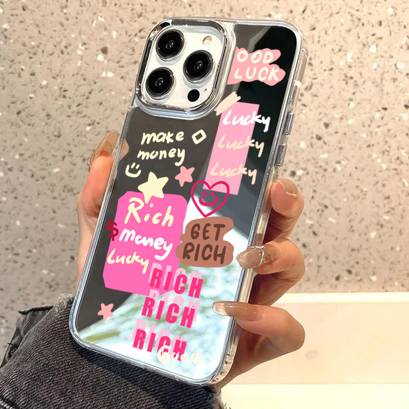 Rich Lucky Graffiti Mirror Pho - đánh giá và giá Phone Cases Quotes