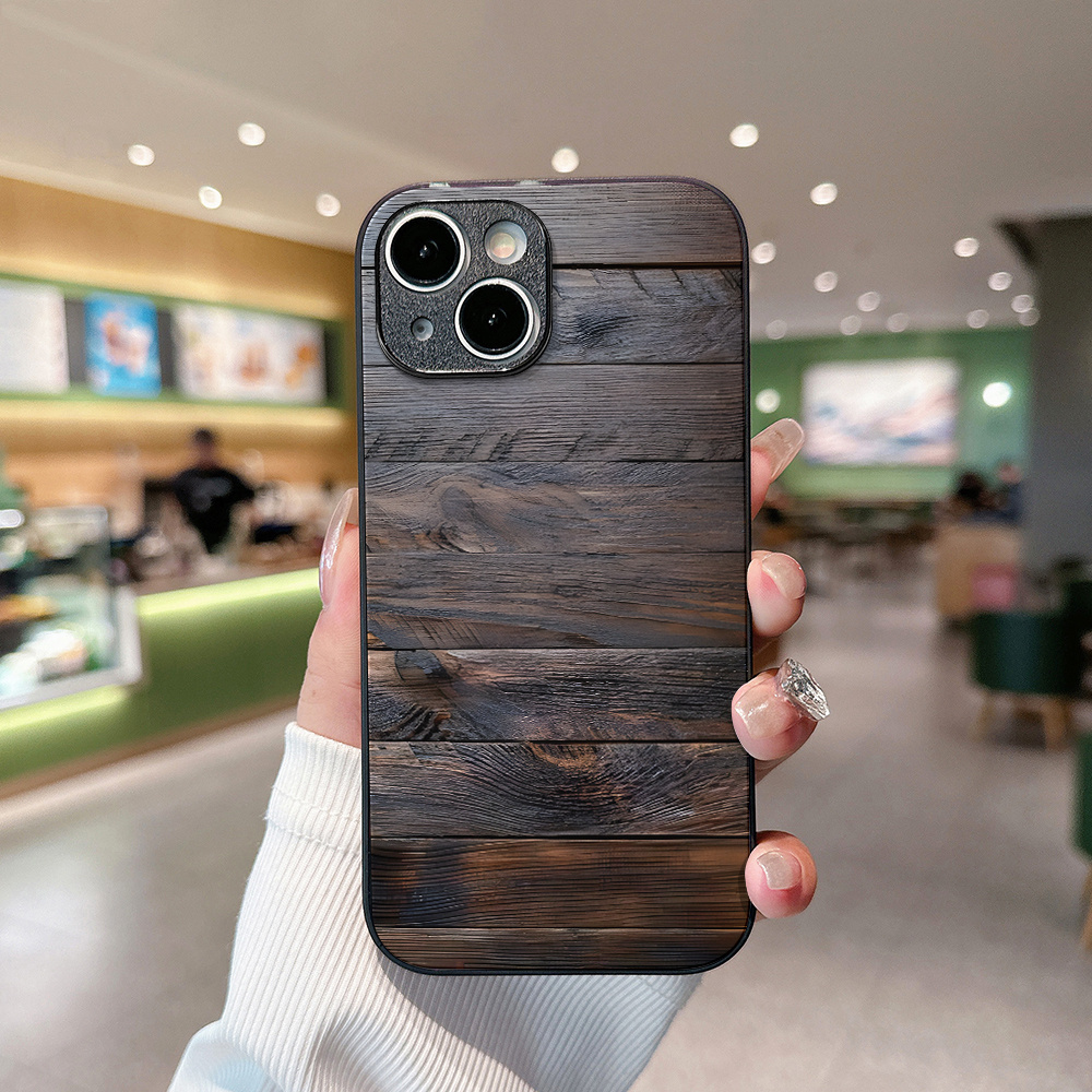 Brown-black wood-grain pattern - đánh giá và giá Phone Cases Brown