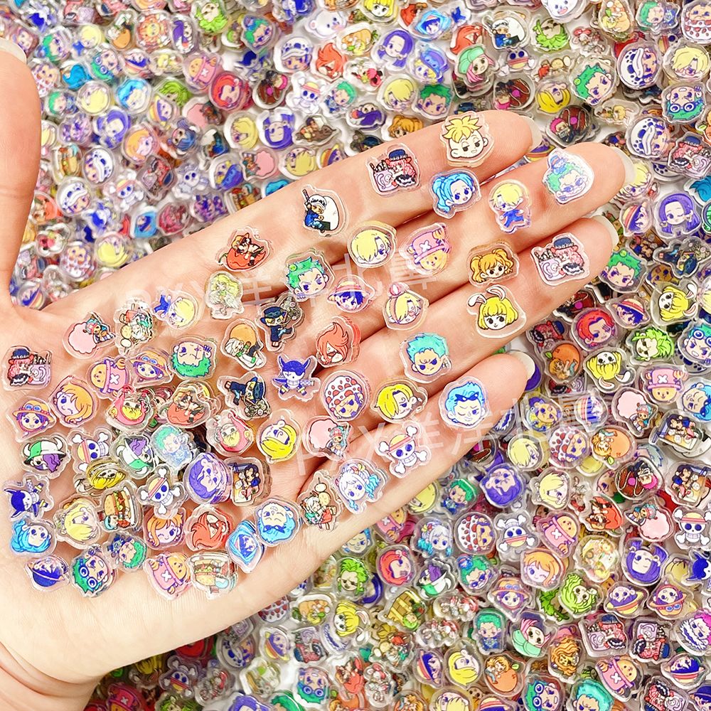 100 mini One Piece acrylic DIY - đánh giá và giá Phone Cases With Charms